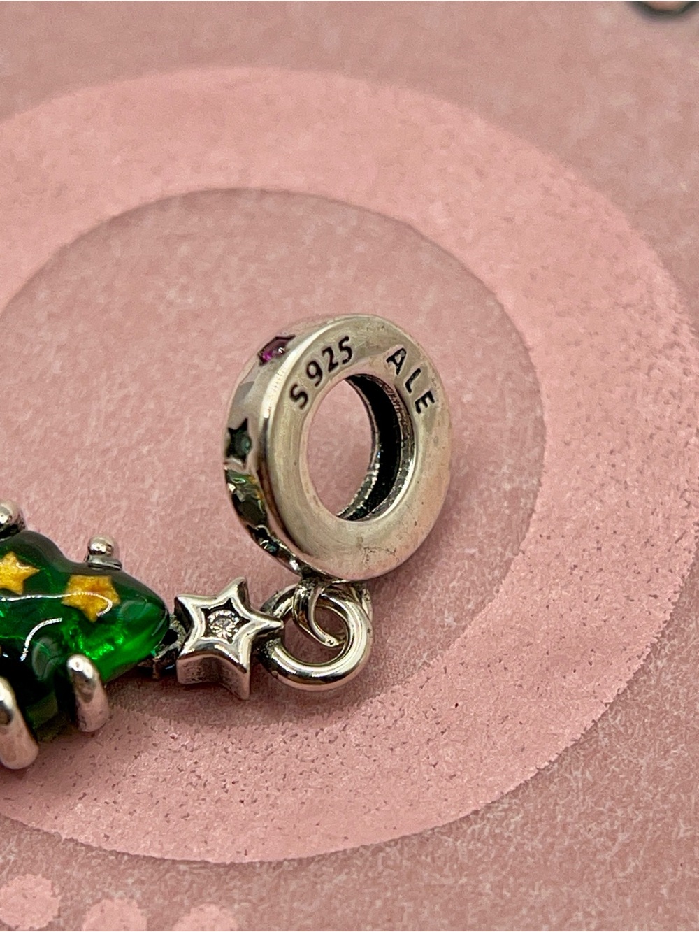 Pandora Green Murano Glass Christmas Tree Dangle Charm - Picture 5 of 6